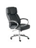 Beliani Chefsessel HONOR in Schwarz/Silber - (W) 65 x (H) 112 x (L) 65 cm