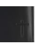 oxmox Leather Geldbörse RFID Schutz Leder 13 cm schwarz-freedom cross