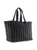 Lacoste Monogram Neocroc Shopper Tasche XL 42 cm in mono jacquard denim noir