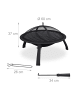 relaxdays Feuerschale in Schwarz - (H)37 x Ø 60 cm