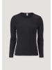 Hessnatur Hessnatur Longsleeve PURE FUNCTION aus Bio-Merinowolle und Seide in schwarz