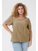 KAFFE curve Kurzarm-Bluse KCmui Regular fit in Chincilla CC