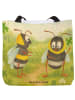 Mr. & Mrs. Panda Tasche Hummeln Kleeblatt Design ohne Spruch in Weiß