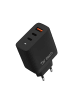 Mcdodo Teltech Power Charger GaN USB / 2x USB-C 65W QC PD schwarz TCH-07
