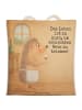 Mr. & Mrs. Panda Strandtasche Igel Wein Design mit Spruch in Weiß