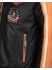 TOP GUN Lederjacke TGJ1005 in schwarz/orange