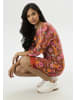 Aniston SELECTED Jerseykleid in orange-rosa-offwhite-rostbraun-khaki
