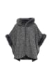 osha Damen Poncho in Dunkelgrau
