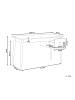 Beliani Schreibtisch FENESTRA in Weiß/Braun - (W) 120 x (H) 75 x (L) 50 cm