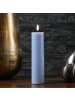 Deluxe Homeart LED Kerze Mia Echtwachs flackernd H: 20cm D: 5cm in hellblau