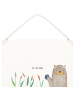 Mr. & Mrs. Panda Holzschild Otter Stein ohne Spruch in Transparent