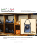 Florence Leder Umhängetasche Florence Tasche blau metallic ca. 13cm