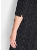 GOLDNER Kurzgröße:  Tweedkleid Midi Baumwollkleid mit Karomuster in schwarz / gemustert