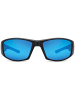 styleBREAKER Sport Sonnenbrille in Schwarz / Blau verspiegelt