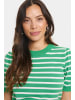 SAINT TROPEZ Strickpullover MilaSZ Gerade Passform in Greenbriar Ice Stripe