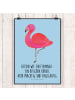 Mr. & Mrs. Panda Bild Flamingo Classic mit Spruch in Blau Pastell