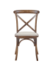 Beliani 2er-Set Esszimmerstuhl LYONS in Braun/Beige