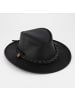 MGO leisure wear Leather Country Hat in Schwarz