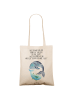 Mr. & Mrs. Panda Schultertasche Walfisch Thunfisch mit Spruch in Creme