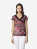 KOROSHI Damen-T-Shirt mit Kaschmirmuster in rot