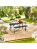 relaxdays 2 x Bierbank in Grau - (B)102 x (H)42 x (T)25 cm