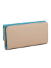MYWALIT Tri-fold Zip Wallet Geldbörse Leder 17 cm sardinia