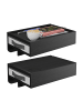 relaxdays 2 x Nachttisch klemmbar in Schwarz - (B)37 x (H)14 x (T)26,5 cm