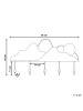 Beliani Wandgarderobe SLIGO in Schwarz - (W) 66 x (H) 34 x (L) 7 cm