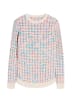 KOROSHI Women's multicolor textured knit jersey in weiß