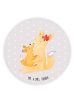 Mr. & Mrs. Panda Rund Magnet Fuchs Mama ohne Spruch in Grau Pastell