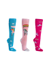 Yuhu Mädchen Kniestrümpfe 3er Pack mit Einhorn Motiv in Mehrfarbig