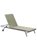 Beliani Gartenliege VOLTERRA in Grün/Grau - (W) 75 x (H) 27 x (L) 168 cm