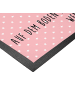 Mr. & Mrs. Panda Fussmatte Einhorn Blümchentail mit Spruch in Rot Pastell