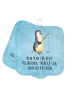 Mr. & Mrs. Panda 2er Set Topflappen Pinguin Angler mit Spruch in Eisblau
