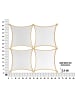 Mauro Ferretti Geometrischer Wandspiegel aus goldfarbenem Metall, 68 x 3,5 x 68 cm