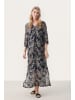 PART TWO Kleid BeritPW Gerade Passform in Dark Navy Delicate Leaf