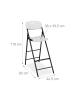 relaxdays 2 x Barhocker in Weiß - (B)44,5 x (H)118 x (T)82 cm