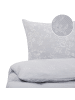 Beliani 2-tlg Bettwäsche-Set MORNINGSIDE in Grau/Weiß