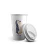 Mr. & Mrs. Panda Mehrwegbecher Pinguin mHerzieren ohne Spruch in Weiß