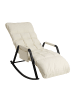 Home Nature Wohnkonzept Relaxliege Liegestuhl in Creme 150x62x104 cm