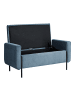 Beliani Bettbank LEWES in Blau/Schwarz - (W) 114 x (H) 55 x (L) 50 cm