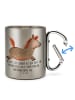 Mr. & Mrs. Panda Edelstahl-Thermobecher Pferd Springen mit Spruch in Silber