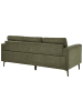 Beliani 3-Sitzer Sofa LOUSTO in Grün/Schwarz - (W) 213 x (H) 85 x (L) 65 cm