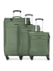 Franky Melbourne 3.0 4-Rollen Kofferset 3tlg. mit Dehnfalte in olive