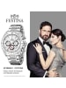 Festina Chronograph-Armbanduhr Festina Timeless Chronograph silber groß (ca. 45mm)