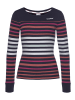 Kangaroos Langarmshirt in marine-pastell-gestreift
