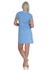 NORMANN Kurz Nachthemd Bigshirt Fahrrad - 74783 in blau