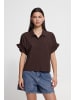 ICHI Kurzarm-Bluse IHSAMI Loose fit in Chicory Coffee