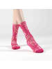 MUNADUNA 2er-Pack 3D-Relief Abstrakte Mode-Socken in Rosa