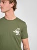 Hummel T-Shirt Hmlpulse Lebensstil Herren in WHITE/GREEN